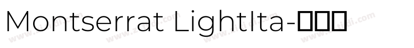 Montserrat LightIta字体转换